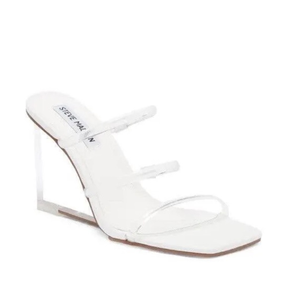 Steve Madden Saute Clear Wedge Sandals NWOB